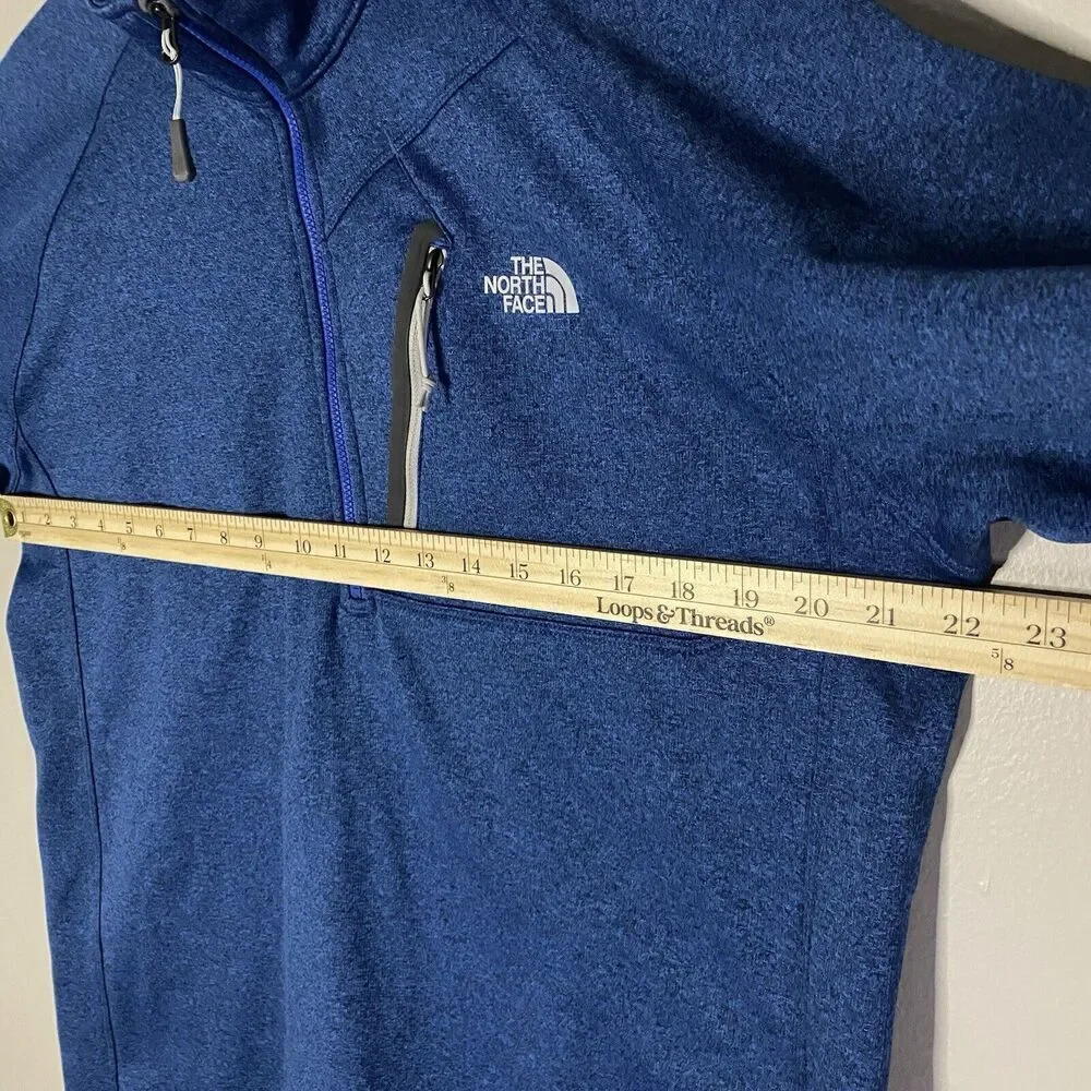 North Face Canyonlands‎ Men’s Large Blue Fleece 1/4 Quarter Zip Pullover Sweater